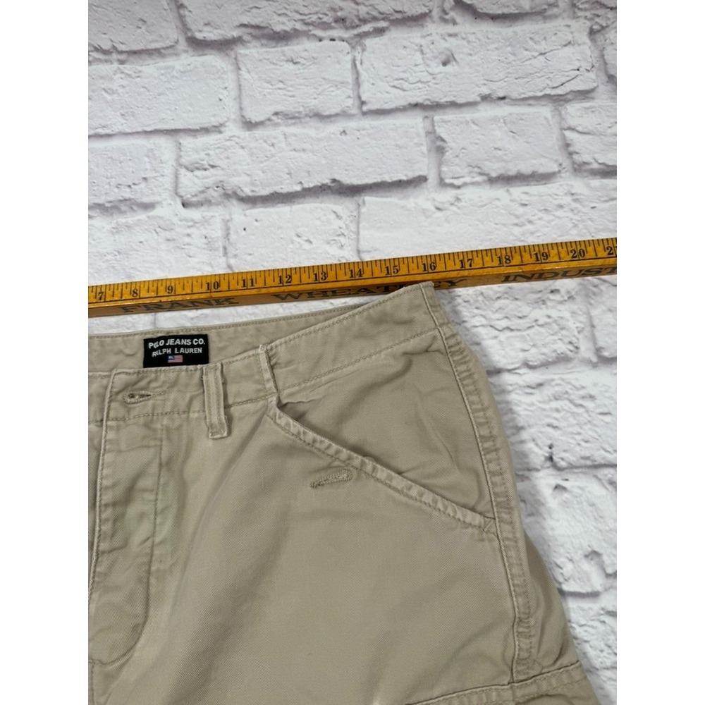 Vintage Polo Jean‎ Co Ralph Lauren Ladies 12 Button Front Khaki Cargo Shorts - Picture 3 of 9
